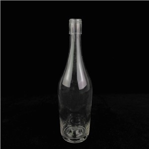 Bouteille d'alcool en verre transparent de 750 ml